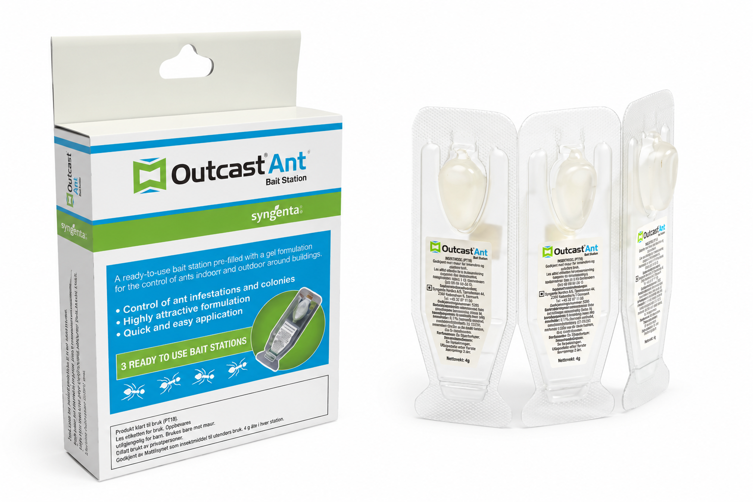 Advion Outcast Ant - Mauråtestasjon 3 pk