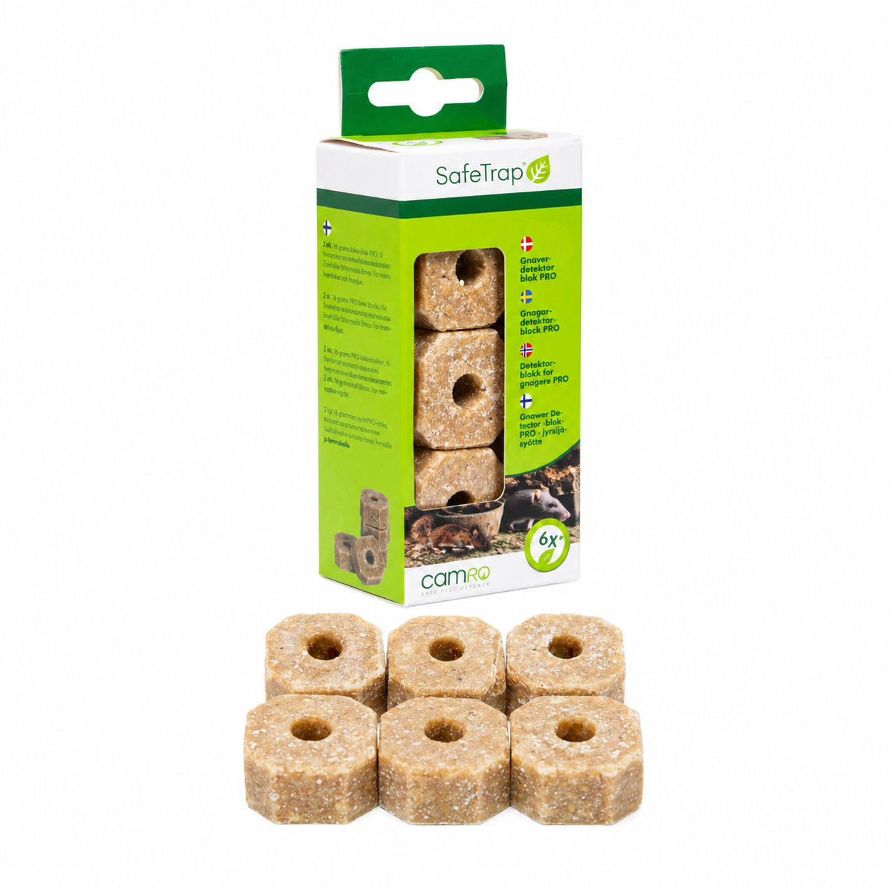 Detektor- og lokkemiddel blokk - 6 pk