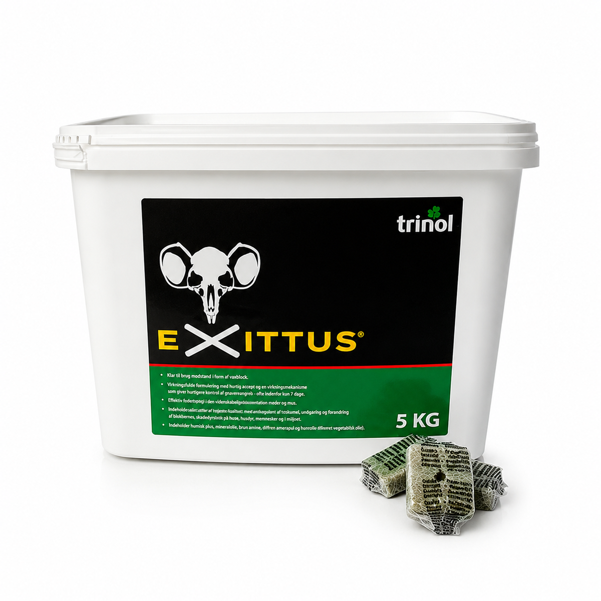 Profesjonell mus- og rottemiddel Exittus - 5 kg