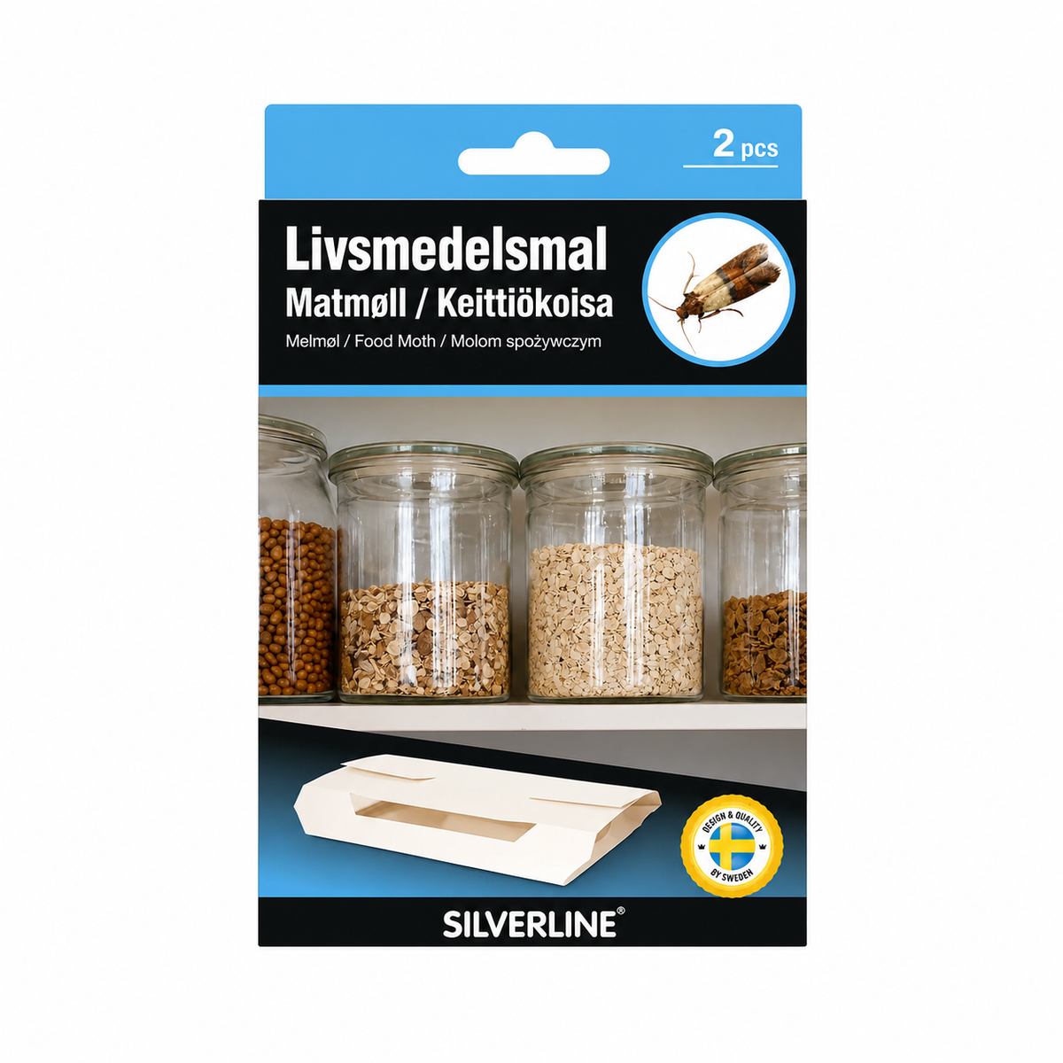Matmøllfeller med feromoner - 2 pk