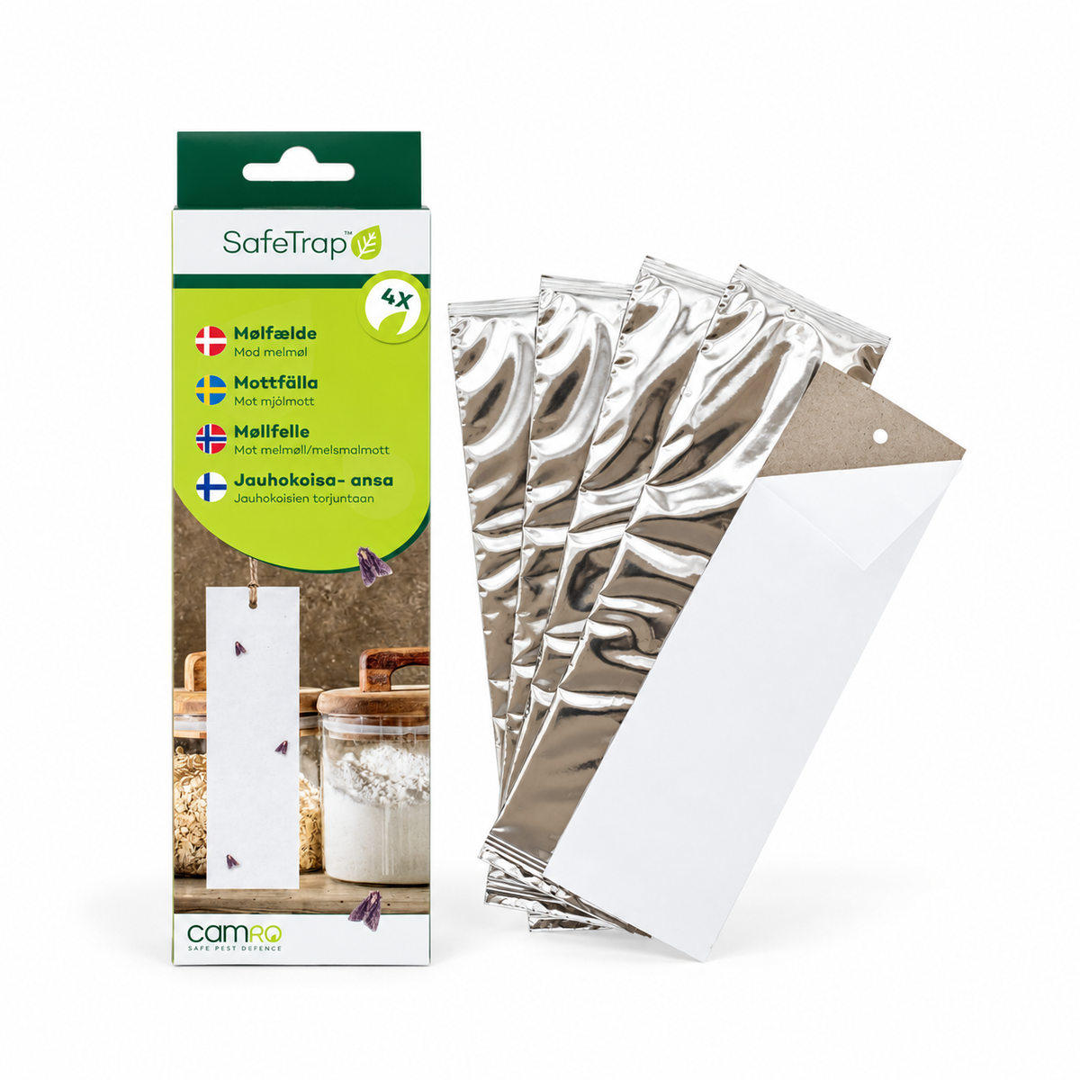 SafeTrap melmøll felle med kjønnsferamon - 4 pk