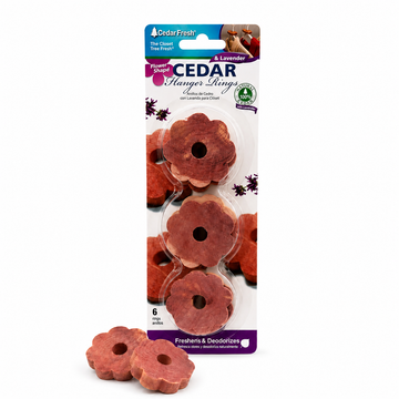 Cedertre møllringer med lavendellukt - 6 pk