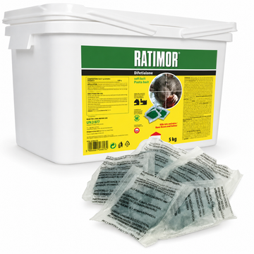 Profesjonell mus- og rottegift Ratimor pasta – 10 kg