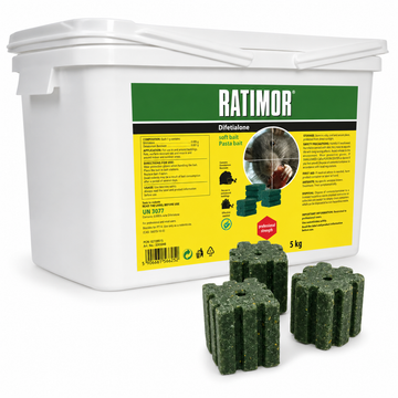 Profesjonell mus- og rottegift Ratimor block – 10 kg