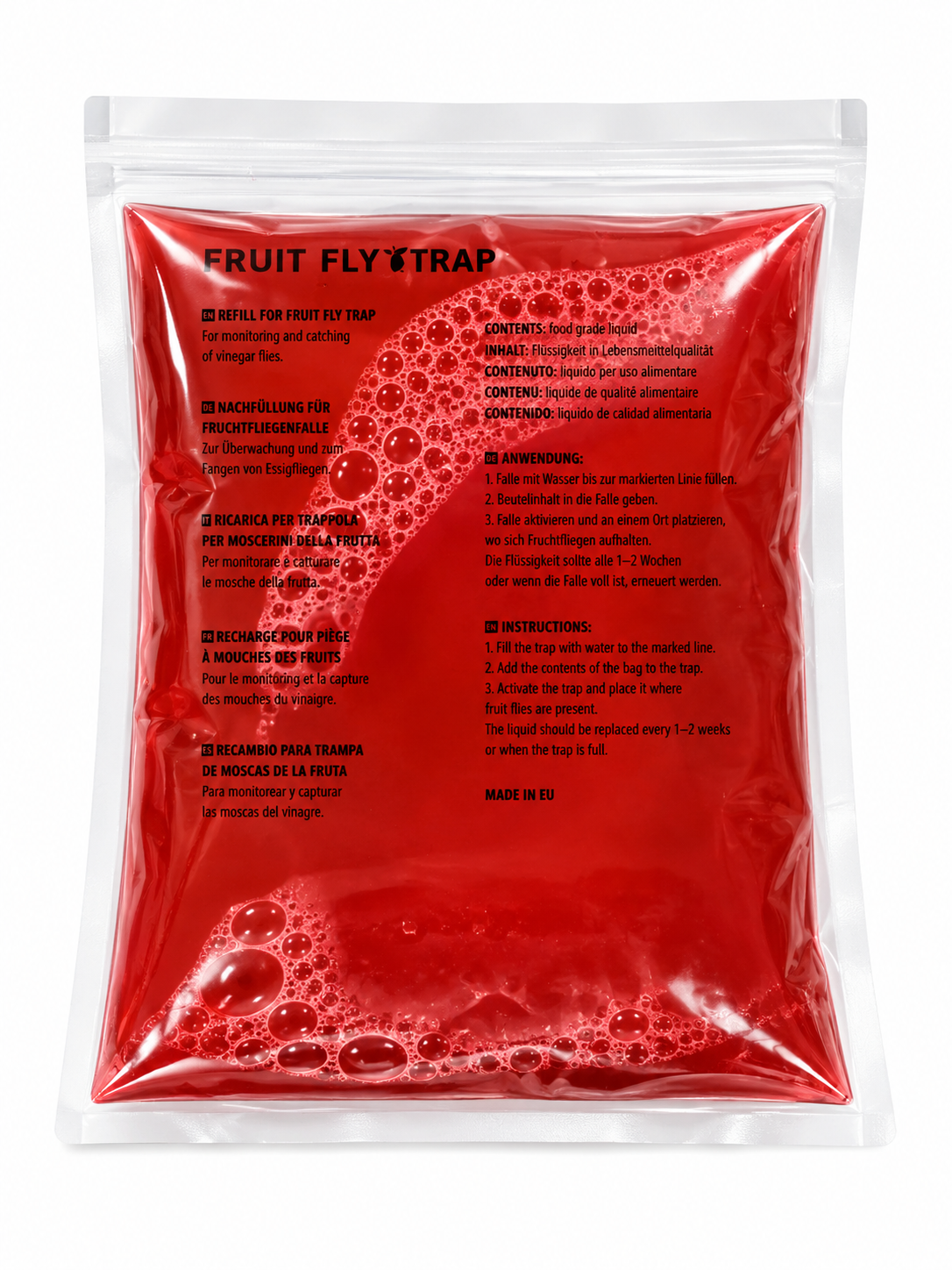 Fruktfluefelle PRO med lokkemiddel - 200 ml