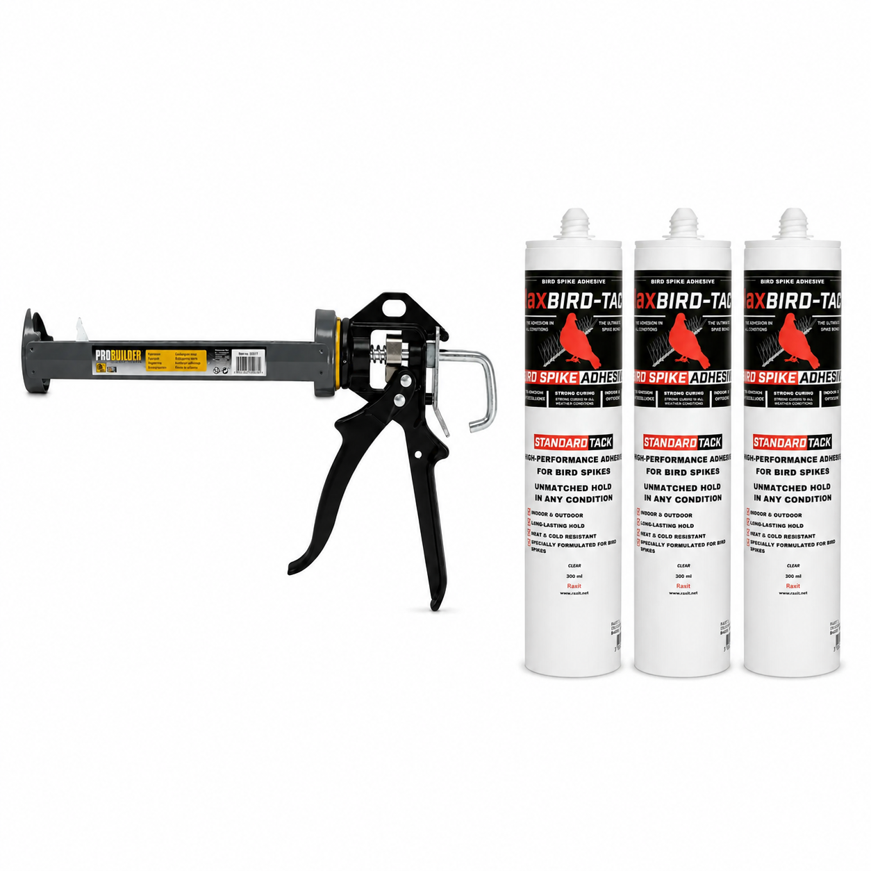 Startsett fuglepigger – Fugepistol + RaxBird spesiallim