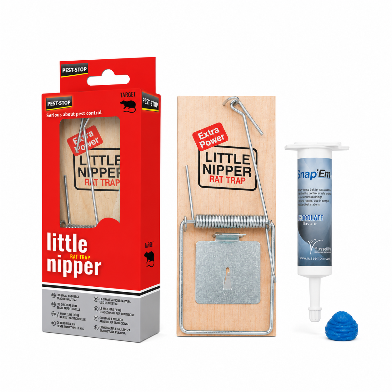 Startpakke rottefelle – Little Nipper + Lokkemídel peanøtt