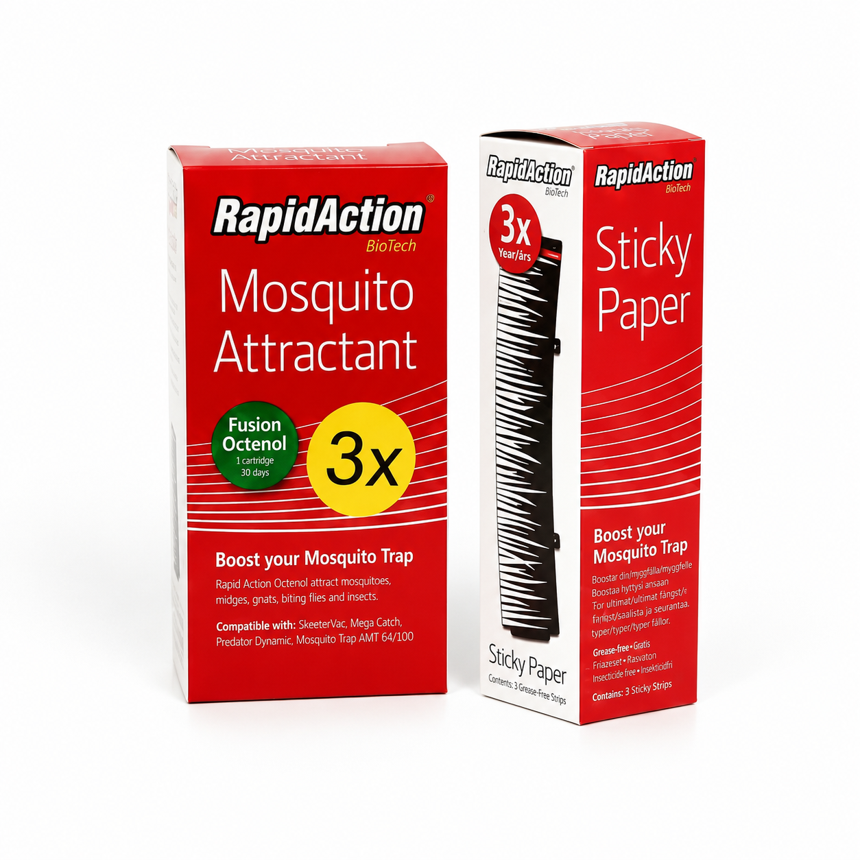 Sesongpakke SkeeterVac – Oktanol 3-pk + Sticky Paper 3-pk