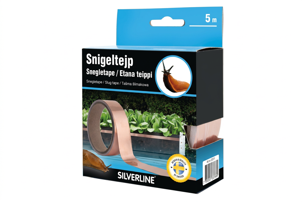 Silverline kobbertape i liggende 3:2-format med hvit bakgrunn